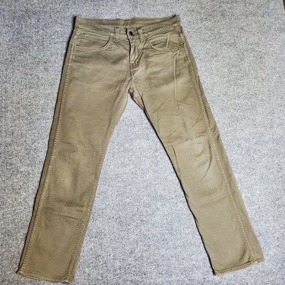 Levi's Other - Levi's 513 31x30 (Meas 32x28 10" Rise) Dark Green Slim Straight Denim Jeans A19